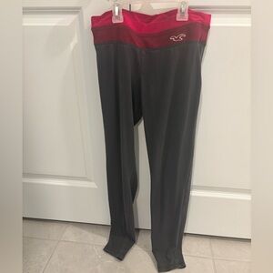 Hollister Charcoal and Crimson Leggings